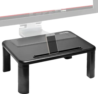 Produktbild von Duronic DM055 Bildschirmerhöhung / Monitorständer / Bildschirmständer / Notebookständer / TV Ständer | höhenverstellbar von 4 bis 15cm | Oberfläche 40 x 28cm | 10kg Kapazität