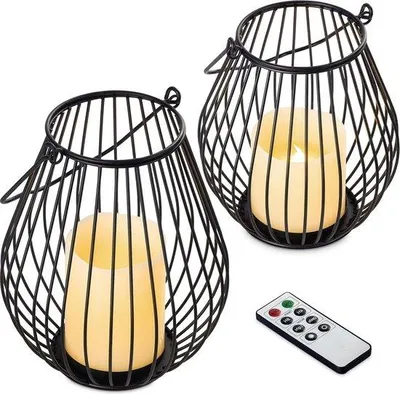 Zdjęcie produktu dla Lampa stołowa na baterie z metalowym uchwytem i pilotem