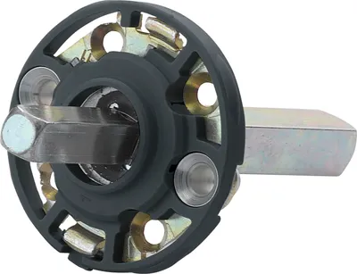 Image de Module de montage Hoppe rond pour poignées de porte Hoppe, carré 10/72 mm, acier noir
