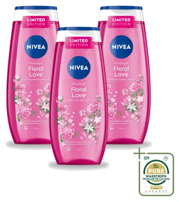 Produktbild von 3 x Nivea Douchegel Floral Love - 250 ml - Vorratspackung - 3 Stücke
