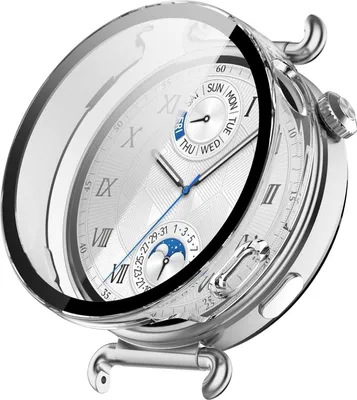 Produktbild von Für Huawei Watch GT 6 41mm Kunststoff Schutzhülle + 9H Hart Glas Transparent
