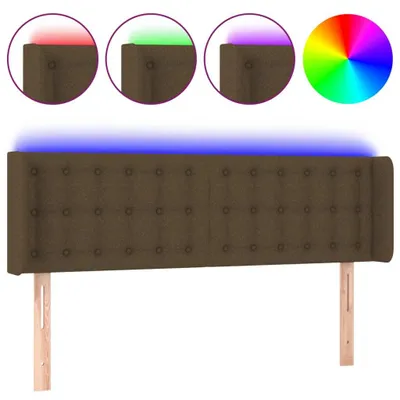 Produktbild von vidaXL LED Kopfteil Dunkelbraun 147x16x78/88 cm Stoff