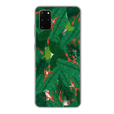 Produktbild von MuchoWow® Handyhülle Schutzhülle Hülle für Samsung Galaxy S20 Plus Blumen - Blätter - Muster Silikon Softcase Handy Hülle - Hartschale