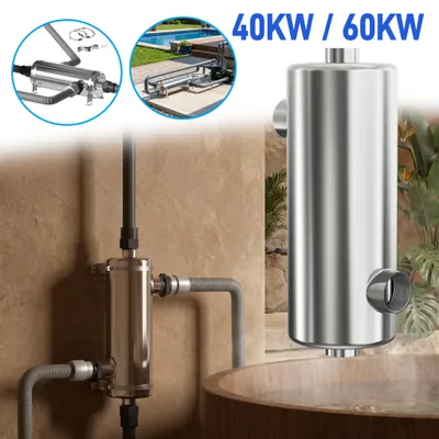 Produktbild von YARDIN stromloser Edelstahl-Wärmetauscher 40kW spiegelpoliert druckfest wartungsarm Gegenstrom für Pool Whirlpool Wasseranlage