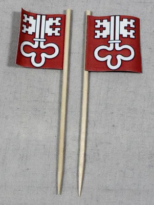 Produktbild von Party-Picker Flagge Nidwalden Kanton Schweiz Papierfähnchen in Spitzenqualität 25 Stück Beutel