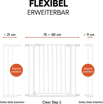 Obrázok produktu pre Hauck Clear Step 2, Nastaviteľná šírka, Kov, Šedá
