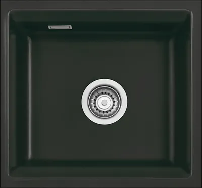 Produktbild von Unterbauspüle KeraDomo KARA 42 U/g in NIGRA mit Handbetätigung / ab Schrankbreite 50 cm / Einbauspüle