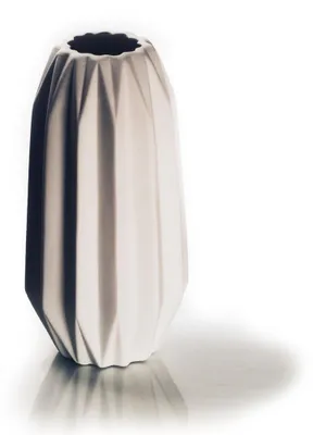 Produktbild von Vase Weiß 29.0 cm – Dekovase aus Keramik – Blumenvase für Wohnzimmer, Schlafzimmer und Büro