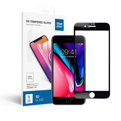 Immagine prodotto di Vetro temperato/protettivo Apple iPhone 8 Plus nero - Blue Star 3D