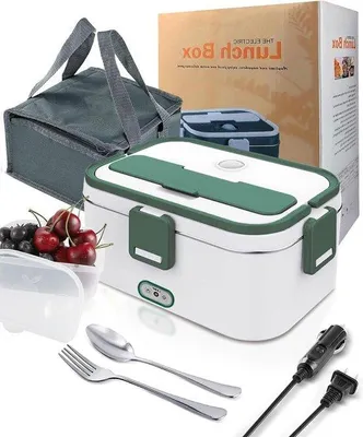 Immagine prodotto di Contenitore termico elettrico da 18 l, 60 W, IPX4, impermeabile, bianco/verde, 12 V/24 V