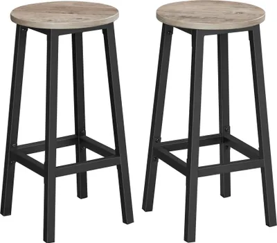 Produktbild von VASAGLE Barhocker Barstühle (Set, 2 St., 2er), bis 100kg belastbar 032B02