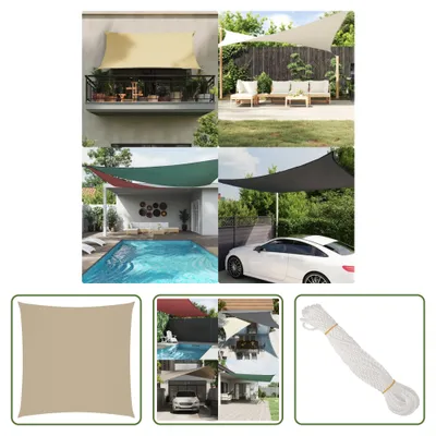 Produktbild von The Living Store Sonnensegel Oxford-Gewebe Quadratisch 5x5 m Beige