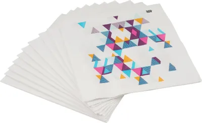 Produktbild von Tasty "Urban Oasis" Servietten, 20 Stück, Papierservietten mit geometrischem Muster für den gedeckten Tisch