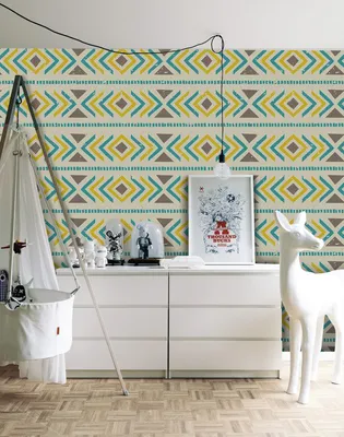 Produktbild von Coloray Fototapete 104x70 cm Vlies-Fototapete - Geometrische Boho Brown.