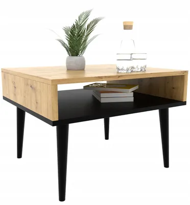 Produktbild von Nachttisch Couchtisch VICO Für Wohnzimmer Schlafzimmer EICHE ARTISAN/SCHWARZ Wohnzimmertisch