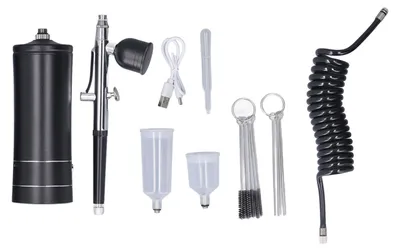 Produktbild von Airbrush-Set, kabellos, nicht verstopfend, Hochdruck, 2 PSI-Modi, Sauerstoff-Injektionsmaschine mit Reinigungsbürste, 20 cc, 40 cc Kanister