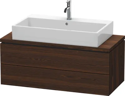 Produktbild von Konsolenunterschrank L-CUBE 400x1020x477mm nussbaum gebürstet nussbaum gebürstet