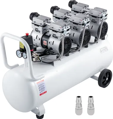 Obrázek produktu pro SucceBuy vzduchový kompresor, 22 galonů, velmi tichý, bez oleje, 100L nádrž, 2,2 kW, nízká hlučnost, tichý kompresor s bezpečným elektromagnetickým ventilem