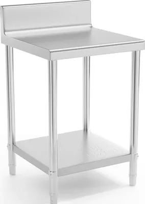 Produktbild von Pracovní stůl Royal Catering z nerezové oceli - ECO - 60 x 60 cm - 150 kg - stojan -