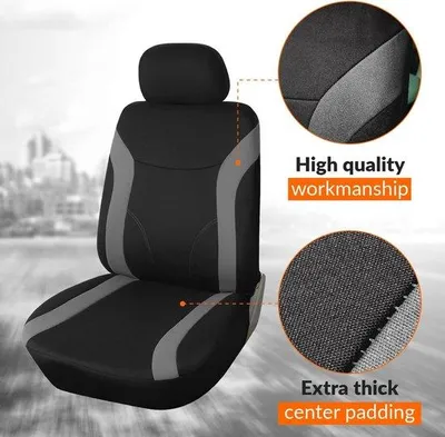 Produktbild von Famanu Autositzschoner verstellbar und abnehmbar - Schwarz/Grau