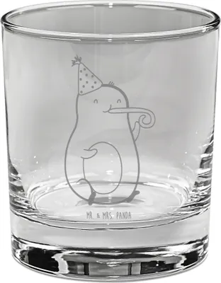 Produktbild von Mr. & Mrs. Panda Ginglas Avocado Feier - Transparent - Geschenk, Cocktailglas, Tumbler, Glas, Fete, Longdrinkglas, gravur, Geburtstag, Party, Gute Laune
