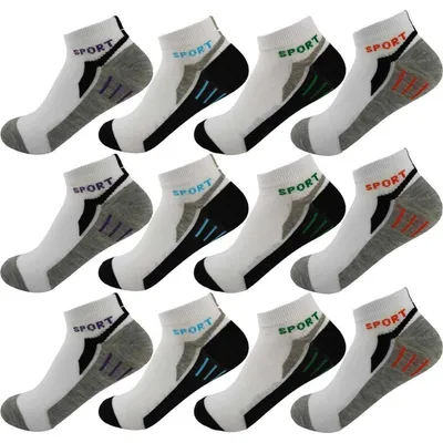 Produktbild von 12 Paar Kinder Sneaker Jungen & Mädchen Socken Baumwolle, 12 Paar, Mix5/23-26