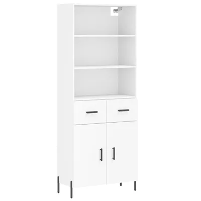 Obrázek produktu pro Skříň highboard bílá 69,5 x 34 x 180 cm kompozitní dřevo