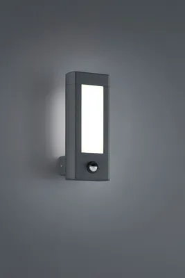 Productafbeelding van LED buitenwandlamp RHINE IP54, 2x4,5 W, 2x450 lm, 3000 K, antraciet, met bewegingssensor