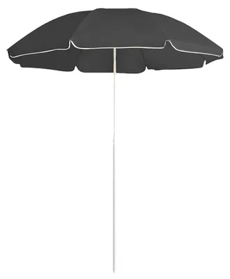 Imagen del producto de Sombrilla de jardín, mástil de acero duradero, protección UV, color verde militar