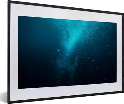Produktbild von MuchoWow® MuchoWow® Gerahmtes Poster Blasen - Meer - Wasser 60x40 cm - Poster mit zchwarzem Bilderrahmen - Schlafzimmer - Plakat in Rahmen - Drucken