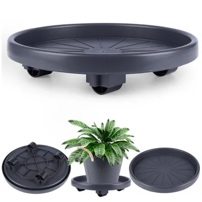 Produktbild von Blumentopfständer Pflanzenständer Topfständer Untersetzer rollbar auf Rollen 30 cm