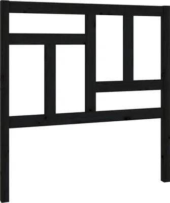 Produktbild von vidaXL Kopfteil Schwarz 95,5x4x100 cm Massivholz Kiefer