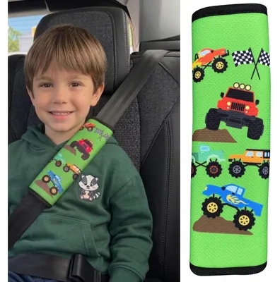 Productafbeelding van Gordelkussen - Monster truck motief - Polyester - Voor alle gordelhoogtes