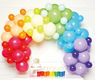 Produktbild von Amscan Balloon Garland Latex 1 Meter Rainbow Colored 78-Piece