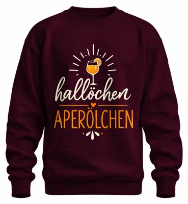 Zdjęcie produktu dla "Hallöchen Aperölchen Spritz" - koktajl, lato, wieczór z przyjaciółkami, wieczór panieński. Bluza z kapturem, kolor burgundzki, rozmiar 3XL