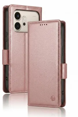 Produktbild von Avizar, Hülle für Honor 600 mit Kartenfächern und Videoständer, Roségold