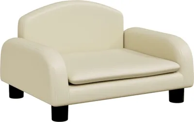 Obrázok produktu pre vidaXL Detská pohovka krémová 50x40x30 cm Imitácia kože