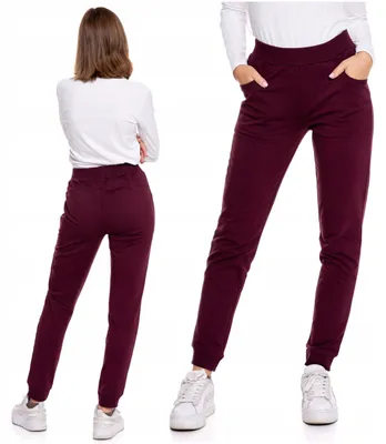Produktbild von MORAJ Damen-Sweatpants, hohe Taille, Bündchen, glatt, bequem, L