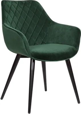 Produktbild von WOLTU Esszimmerstühle 1 x Küchenstuhl Wohnzimmerstuhl Polsterstuhl mit Armlehnen Design Stuhl Samt Metall, Grün