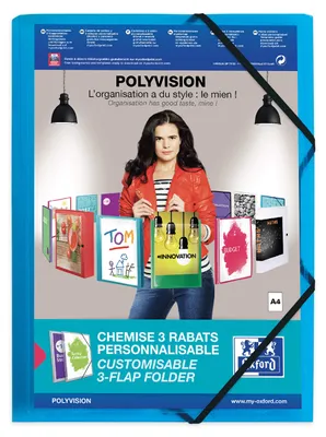 Zdjęcie produktu dla ELBA teczka narożna POLYVISION, kieszeń DIN A4, niebieska