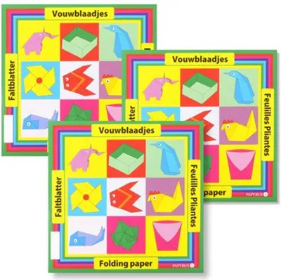 Produktbild von Papyrus - Faltenblätter Papyrus Quadrat 16x16cm | Packen Sie ein 90 Blatt ein