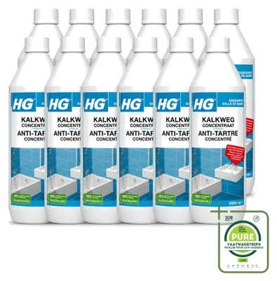 Produktbild von 12 x HG Kalkweg Konzentrat - Entfernt hartnäckigen Kalk - 1 l - Großpackung - 12 Stücke