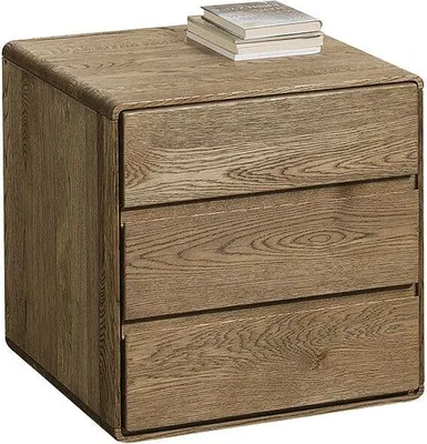Produktbild von Nachtkommode Fazenda 26, Farbe: Dunkelbraun, Eiche teilmassiv – 61 x 50 x 44 cm (H x B x T)
