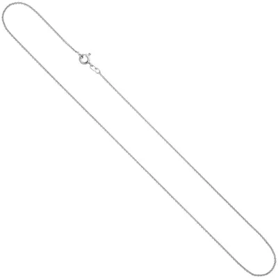 Produktbild von 1,1mm feine Rundanker-Kette Halskette Collier aus 925 Silber rhodiniert 40cm