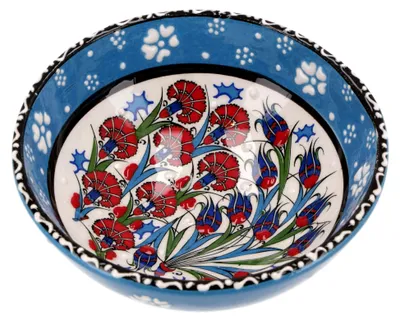Produktbild von Orientalische Keramikschüssel, handbemalt - Ø 12 cm