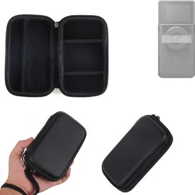 Produktbild von Kamera Tasche Hard Case Hardcase Schutz Hülle für Kompaktkamera kompatibel mit Canon Power Shot V10 mit Platz für Speicherkaten, Ersatzakku,