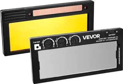 Obrázok produktu pre Zváracie šošovky VEVOR 108 x 51 mm, verné farby, nastaviteľný odtieň 5-13, bezpečnostné okuliare s dvojitými oblúkovými senzormi, kompatibilné s väčšinou zváracích prilieb pre aplikácie TIG, MIG, MMA