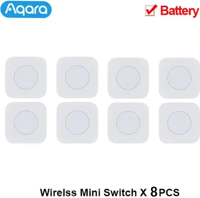 Obrázek produktu pro Bezdrátový spínač Aqara, ovládání Zigbee, kompaktní design, 8 kusů bezdrátového spínače