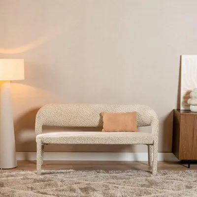 Produktbild von Bronx71 Esszimmerbank Leo taupe Leo-Print 160 cm