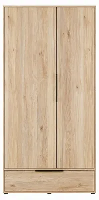 Productafbeelding van Furniture24 Garderobekast Orkney Okys821-D108, draaideurkast, 98,2 X 200,1 X 59 Cm, eikenhout Mauvella